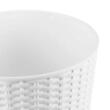 Ghiveci de flori, Prosperplast, Rato Tubus, rotund inalt, 64 L, imitatie ratan, alb, 40x76.3 cm