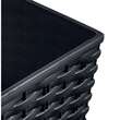 Ghiveci de flori patrat, RATO square, 22.5 x 22.5 cm, H 42.1 cm, 8/16.3 L, imitatie ratan, negru, Prosperplast