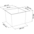 Ghiveci de flori patrat, RATO square, 32.5 x 32.5 cm, H 61 cm, 21/49 L, imitatie ratan, alb, Prosperplast