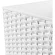 Ghiveci de flori patrat, RATO square, 32.5 x 32.5 cm, H 61 cm, 21/49 L, imitatie ratan, alb, Prosperplast