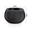 Ghiveci decorativ de flori, Prosperplast, Beton Bowl, rotund, negru, 23.8x16.1 cm