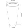 Ghiveci decorativ de flori, Prosperplast, Matuba Slim, rotund, inalt, 55 cm, antracit