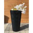 Ghiveci decorativ de flori, rotund, inalt, antracit, 18/45 L, 39x70.8 cm, Sandy Slim 