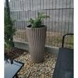 Ghiveci decorativ de flori, rotund, inalt, cafeniu, 11/37 L, 34.9x62 cm, Sandy Slim, Prosperplast