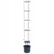 Ghiveci decorativ pentru rosii, rotund, antracit, 39.2x31.5x153 cm, Tomato Grower 