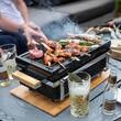 Gratar cu carbuni, grill dreptunghiular, ceramic, Hibachi, 17x34x17.5 cm, Perfect Home