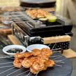 Gratar cu carbuni, grill dreptunghiular, ceramic, Hibachi, 17x34x17.5 cm, Perfect Home