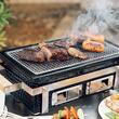 Gratar cu carbuni, grill dreptunghiular, ceramic, Hibachi, 17x34x17.5 cm, Perfect Home