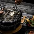 Gratar cu carbuni, grill rotund, ceramic, Hibachi, 31x19.5 cm, Perfect Home