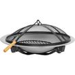 Vatra de foc cu gratar de gradina, grill rotund, metal, 57x40 cm, Strend Pro BBQ Mara