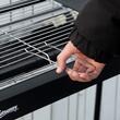 Gratar gradina/camping, portabil, grill dreptunghiular, cu rafturi, structura inox, 113x59x83.5 cm