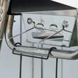 Gratar gradina/camping, portabil, grill dreptunghiular, cu rafturi, structura inox, 96x61x72 cm