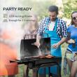 Gratar gradina cu carbuni, grill dreptunghiular, cu roti, capac, raft condimente, 43.5 cm, 83x46.5x115 cm