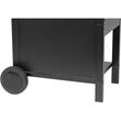 Gratar gradina, grill dreptunghiular, cu gaz, 2 arzatoare, cu roti, capac, rafturi, BBQ Andora