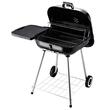 Gratar gradina, grill dreptunghiular, cu roti, capac, rafturi, 53 cm, 96x60x83 cm
