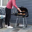 Gratar gradina, grill dreptunghiular, cu roti, capac, rafturi, 53 cm, 96x60x83 cm