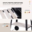 Gratar gradina, grill dreptunghiular, reglabil, cu roti, 87x43x83 cm