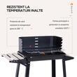 Gratar gradina, grill dreptunghiular, reglabil, cu roti, 87x43x83 cm