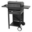 Gratar gradina pe gaz, grill dreptunghiular, 2+1 arzatoare, 9.9 kW, cu roti, capac si rafturi, 97x60x100 cm, Valencia, Strend Pro