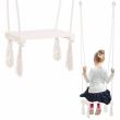 Leagan din lemn pentru copii, 42x18 cm, alb, SPRINGOS