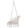 Hamac brazilian, tip scaun, Springos, crem, max 150kg, 79x80x120 cm