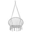 Hamac brazilian, tip scaun, Springos, gri, max 150kg, 79x80x120 cm