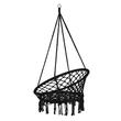 Hamac brazilian, tip scaun, Springos, negru, max 150kg, 79x80x120 cm