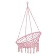 Hamac brazilian, tip scaun, Springos, roz, max 150kg, 79x80x120 cm