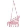 Hamac brazilian, tip scaun, Springos, roz, max 150kg, 79x80x120 cm