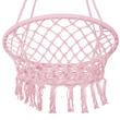 Hamac brazilian, tip scaun, Springos, roz, max 150kg, 79x80x120 cm