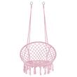Hamac brazilian, tip scaun, Springos, roz, max 150kg, 79x80x120 cm