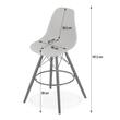 Scaun de bucatarie/bar, Artool, Lamal, PP, lemn, negru si natur, 54x55x107.5 cm