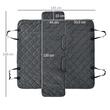 Husa bancheta auto pentru protectie si transport caini, catifea si bumbac, gri, 165x145 cm