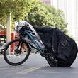 Husa protectie bicicleta/scuter, Trizand, poliester, impermeabila, negru, 190x68x110 cm
