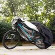 Husa protectie bicicleta/scuter, Trizand, poliester, impermeabila, negru, 190x68x110 cm