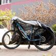 Husa protectie bicicleta/scuter, Trizand, poliester, impermeabila, negru, 190x68x110 cm