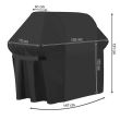 Husa protectie gratar gradina, impermeabila, neagra, 130x75x131 cm