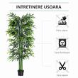 Planta bambus artificiala cu ghiveci, verde, 180 cm