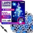 Instalatie luminoasa de Craciun, exterior/interior, 500 LED, cu efect FLASH, alb rece, IP44, 25 m, Jumi
