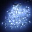 Instalatie luminoasa tip perdea, exterior/interior, 138 LED, 8 moduri, model stea, alb rece, IP44, 2.75 m, Jumi