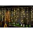 Instalatie luminoasa tip perdea, exterior/interior, 500 LED, cu efect FLASH, alb cald, IP44, 7.4 m, Jumi
