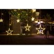 Instalatie luminoasa tip perdea, model stea mare, alb cald, 8 moduri iluminare, interior-exterior, IP44, 138 LED, 2.5 m