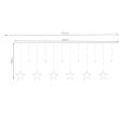 Instalatie luminoasa tip perdea, model stea mare, alb cald, 8 moduri iluminare, interior-exterior, IP44, 138 LED, 2.5 m