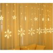 Instalatie luminoasa tip perdea, model stea, alb cald, 8 moduri iluminare, interior-exterior, IP44, 138 LED, 2.5 m