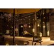 Instalatie luminoasa tip perdea, model stea, alb cald, 8 moduri iluminare, interior-exterior, IP44, 138 LED, 2.5 m