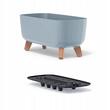 Jardiniera decorativa cu picioare, gri deschis, 58x24x23.5 cm, 18 L, Gracia