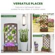 Jardiniera decorativa cu suport pentru plante cataratoare, lemn, maro, 60x30x122.5 cm