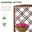 Jardiniera decorativa cu suport pentru plante cataratoare, lemn, maro, 60x30x122.5 cm