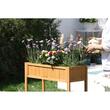 Jardiniera decorativa inaltata, cu raft inferior, lemn, 89x33x76 cm, Strend Pro