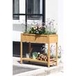 Jardiniera decorativa inaltata, cu raft inferior, lemn, 89x33x76 cm, Strend Pro